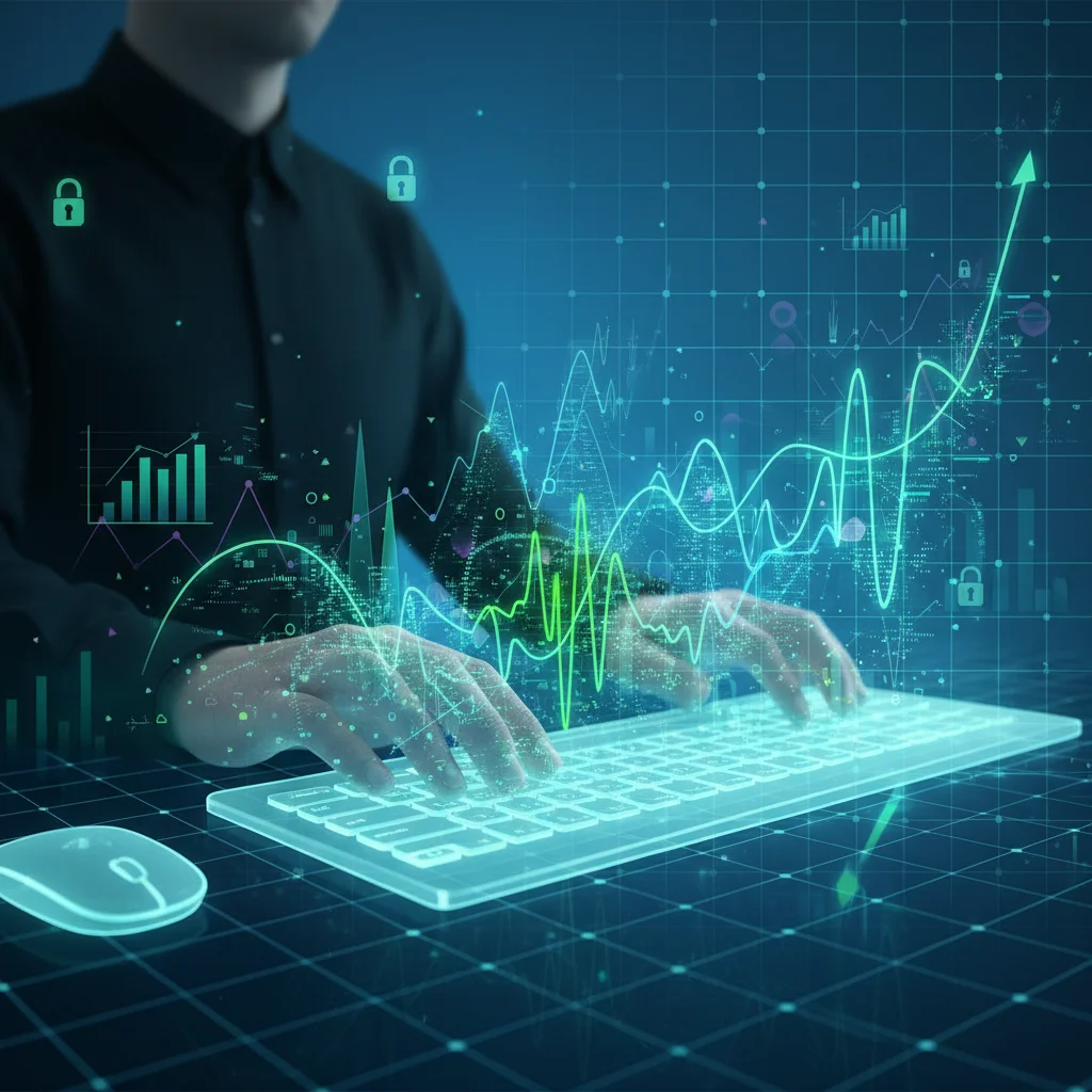 Digital representation of behavioral biometrics analyzing typing patterns for continuous authentication.