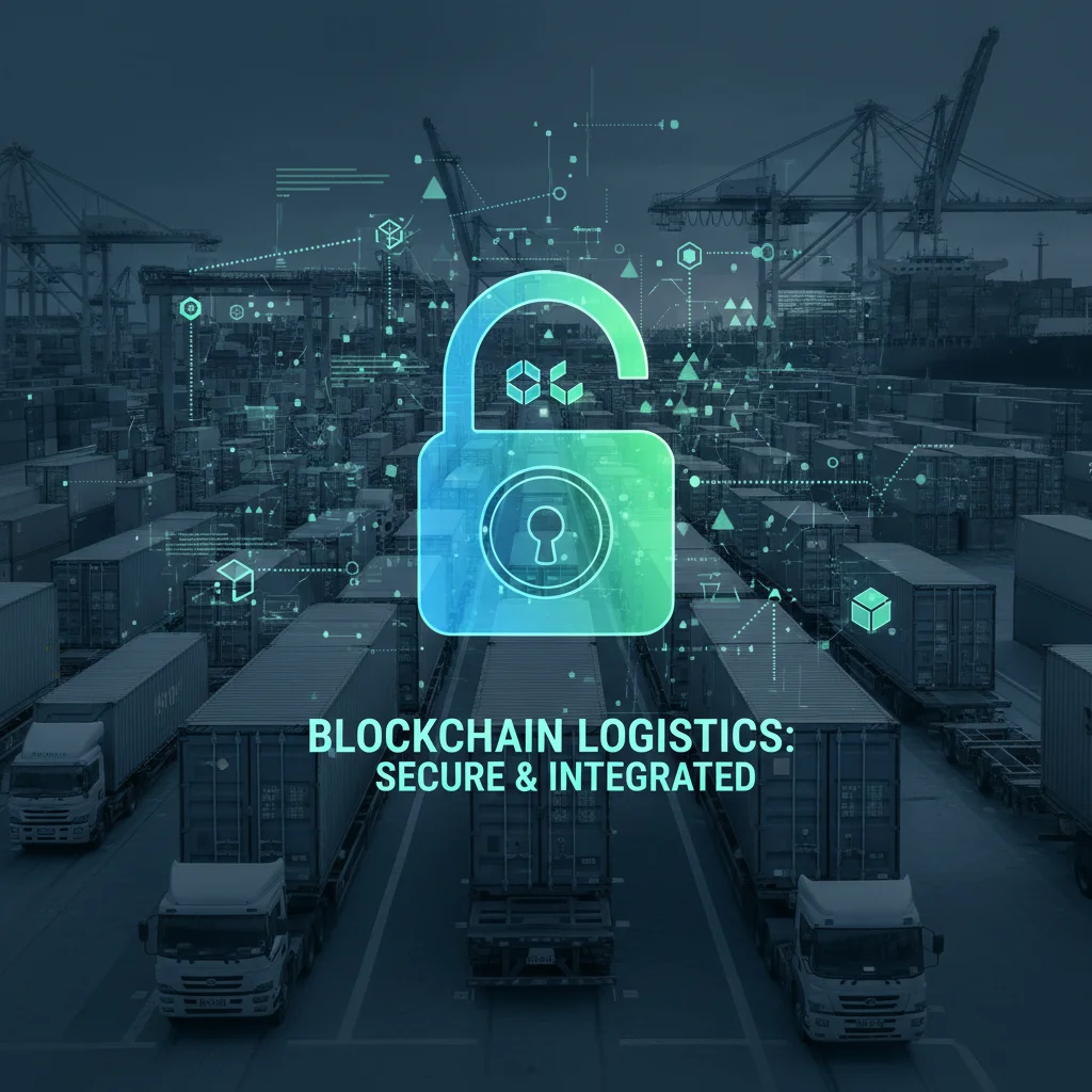 Blockchain ensuring data security and integrity in logistics