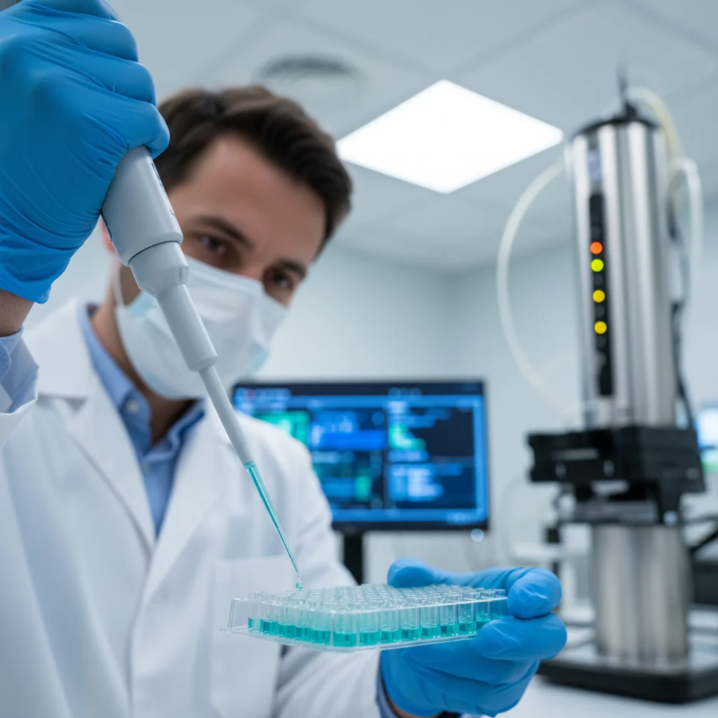 Genomic sequencing and biomarker discovery in personalized medicine lab