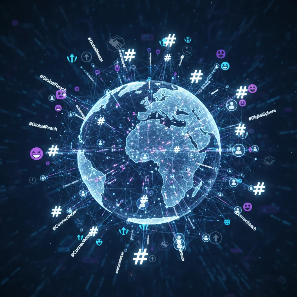 Global digital network illustrating the spread of online social movements.