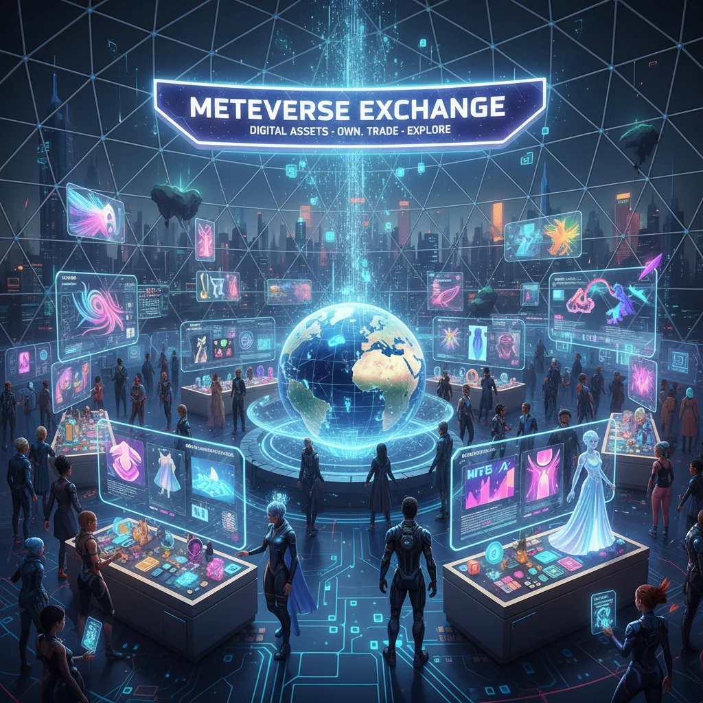 Metaverse digital asset marketplace with NFTs and virtual goods