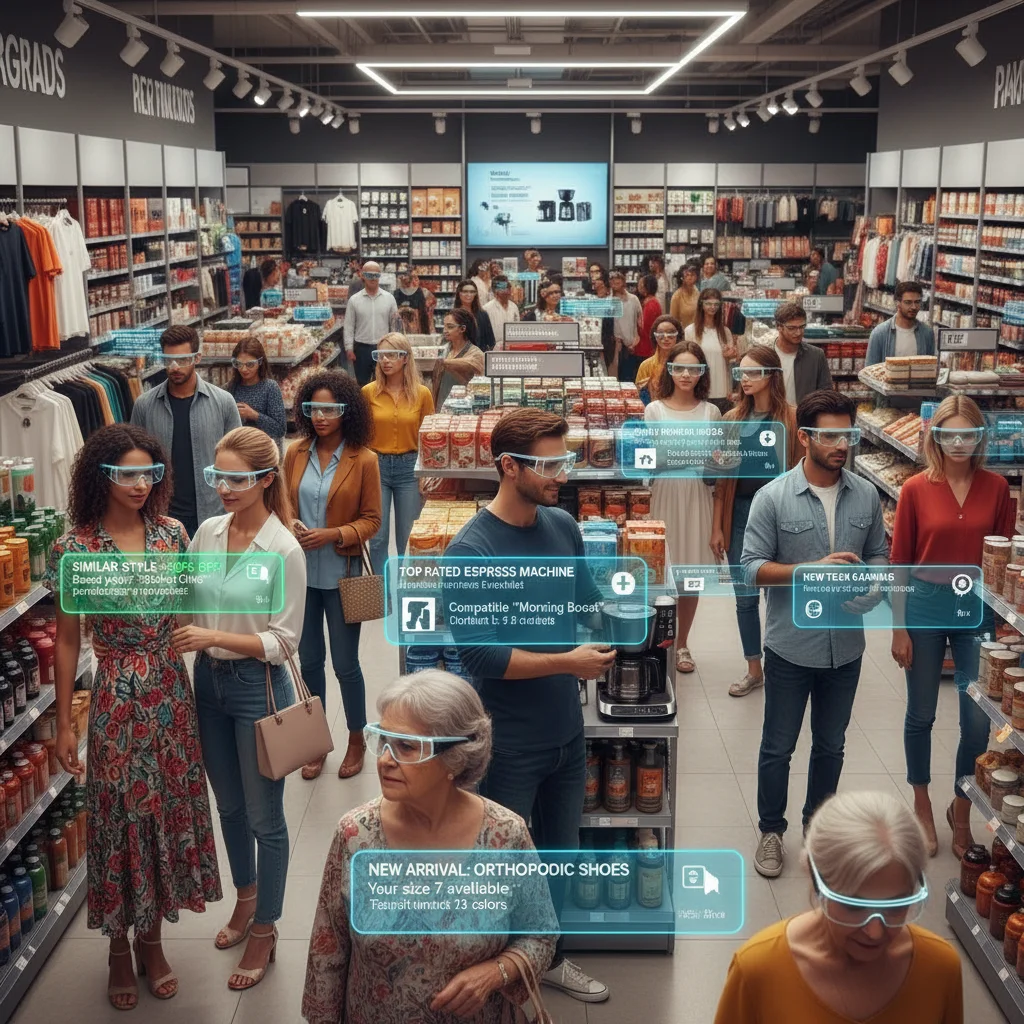 Personalized AR shopping experience in a retail store