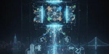 Quantum computing impact on U.S. industries by 2026, showing advanced technology and financial growth.