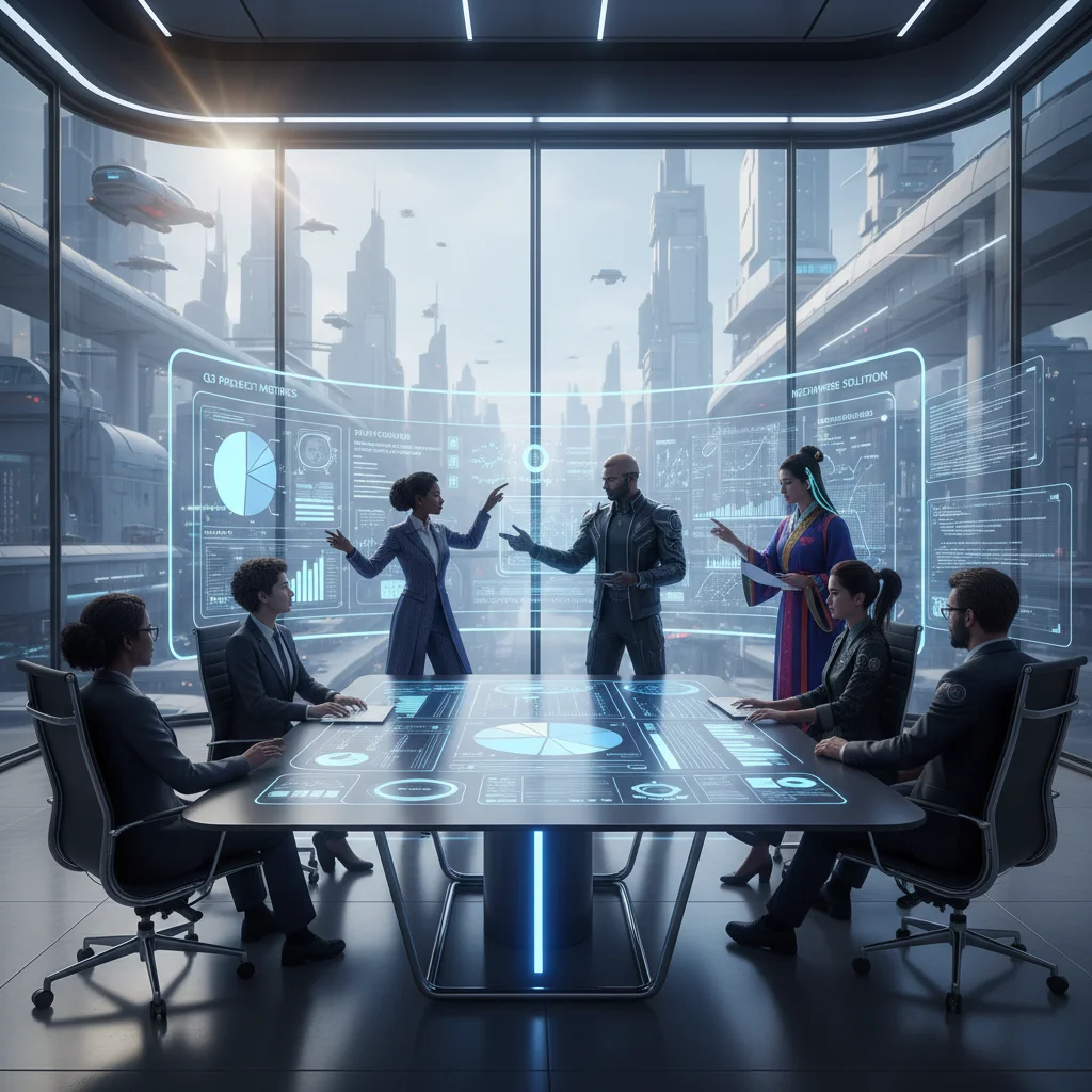 Digital avatars in virtual office collaboration meeting