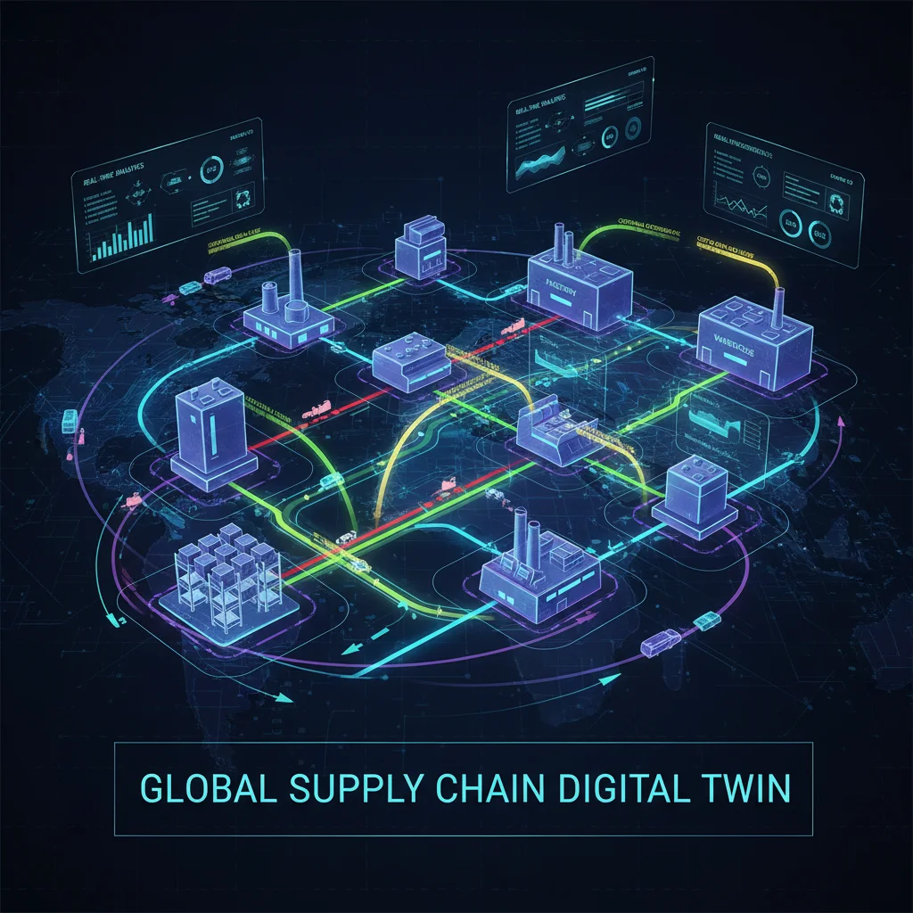 Digital twin optimizing complex supply chain logistics