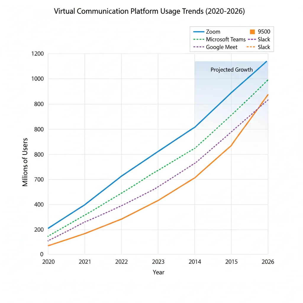 Trends in virtual communication platform usage 2020-2026