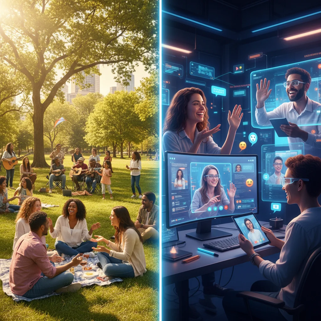 Virtual vs. In-Person Socializing: A 2026 Data-Backed Comparison of Engagement and Well-being