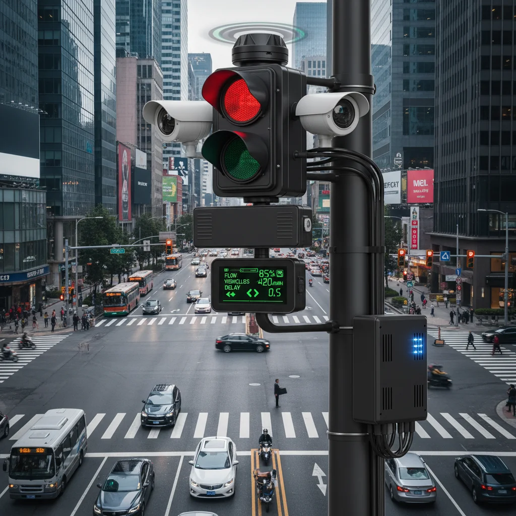 Smart traffic management system optimizing urban flow with sensors